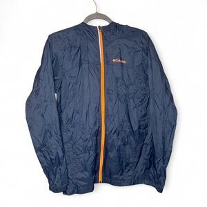 Columbia-sportswear Men's Navy and Blue nylon windbreaker rain Jacket
